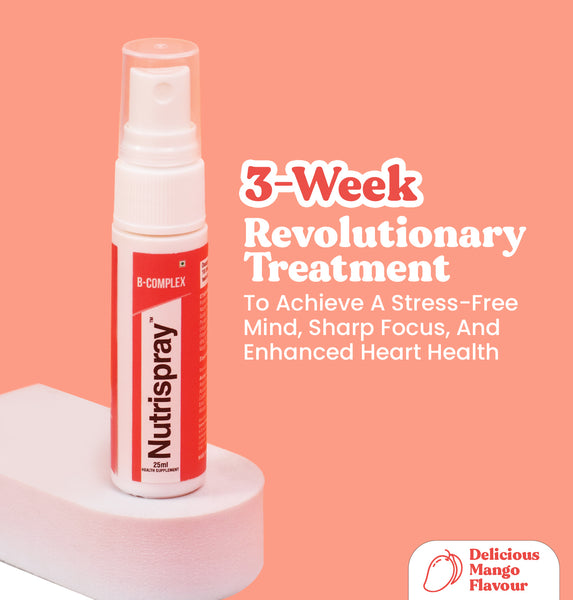 B-Complex Mouth Spray for Stress Relief, Sharp Focus, and a Healthy Heart Boost